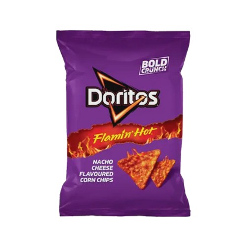 Doritos Flamin Hot Nacho Cheese Flavoured Corn Chips 145g