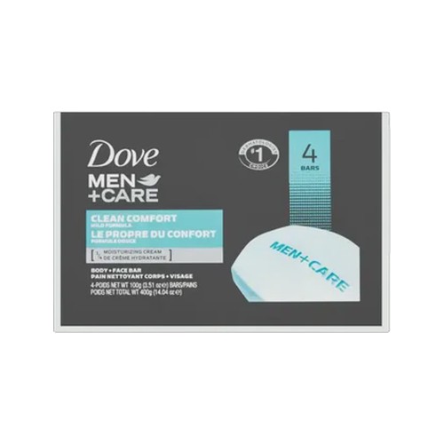 dove mencare clean comfort body face bar 4 x 100g