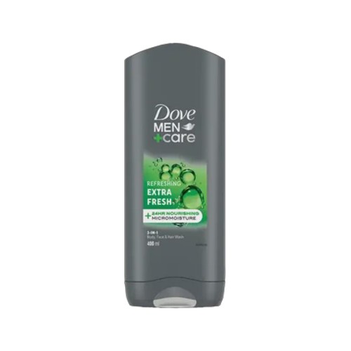 Dove Mencare Refreshing Extra Fresh Body Face & Hair Wash 400ml