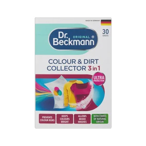 dr beckmann 3-in-1 colour & dirt collector 30sh