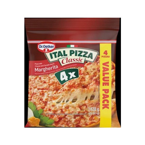 Dr. Oetker Frozen Ital Pizza Classic Margherita Pizzas 4 x 255g