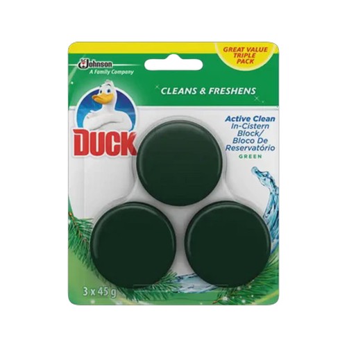 duck active clean green in-cistern block 3 x 45g
