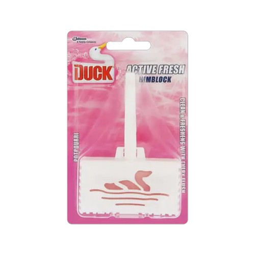 duck active fresh potpourri scented toilet rimblock 50g
