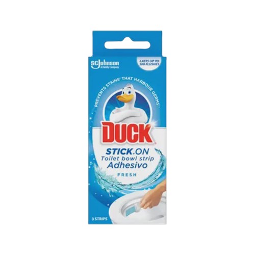 duck fresh stick-on toilet bowl strips 3-pack