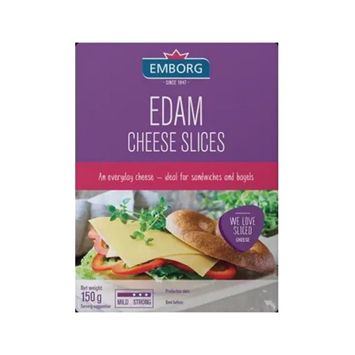 Emborg Edam Cheese Slices 150g