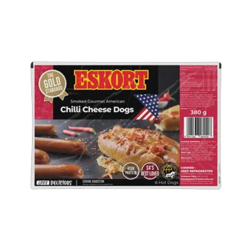 Eskort Smoked Gourmet Chilli Cheese Hot Dogs Pack 380g