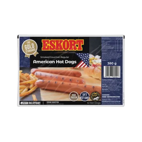 Eskort Smoked Regular Gourmet American Hotdogs 380g