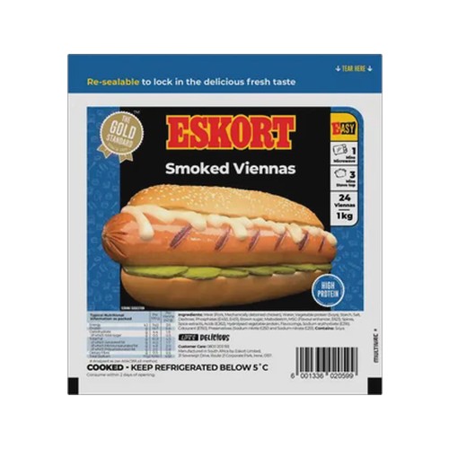 eskort smoked viennas 1kg