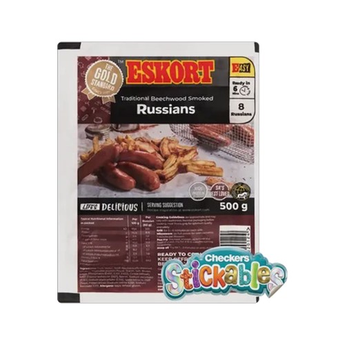 eskort traditional spicy smoked russians 500g