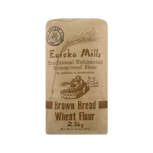 eureka mills traditional unbleached stoneground brown bread wheat flour 25kg