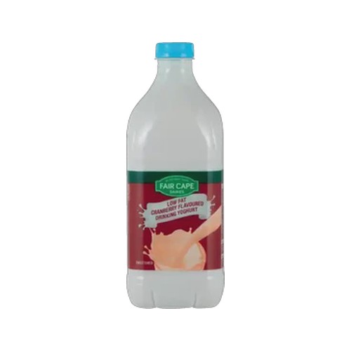 fair cape dairies cranberry flavoured low fat drinking yoghurt 2l