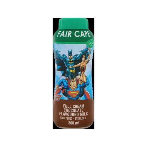 fair cape dairies justice league chocolate flavoured full cream milk 300ml