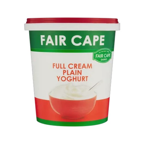 fair cape dairies plain full cream yoghurt 1kg