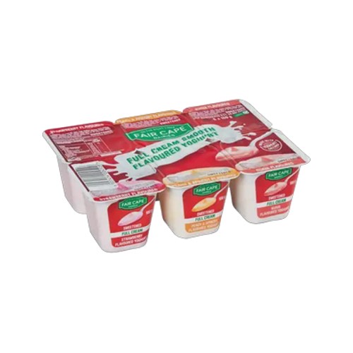 Fair Cape Dairies Strawberry Peach & Apricot & Guava Flavoured Yoghurt 6 x 100g