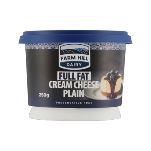 farm hill dairy plain full fat cream cheese 250g