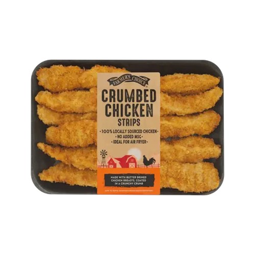 farmers choice crumbed chicken strips 300g - 500g