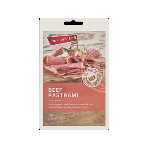 Farmer's Deli Beef Pastrami 100g