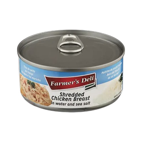 farmers deli shredded chicken in sea salt 150g
