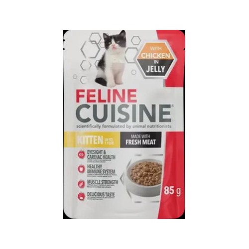 Feline Cuisine Chicken In Jelly Kitten Wet Cat Food 85g
