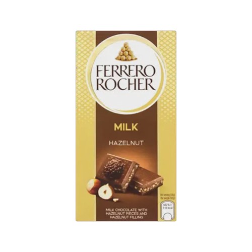 Ferrero Rocher Hazelnut Milk Chocolate Slab 90g