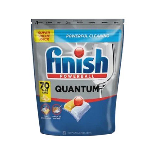 finish quantum lemon auto dishwasher tablets 70-pack