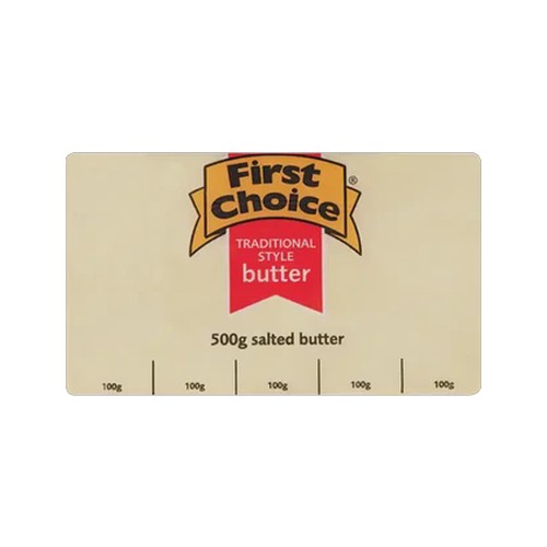 First Choice Traditional Style Salted Butter Brick 500g