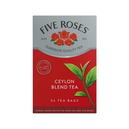 five roses ceylon blend tea bags 52 pack