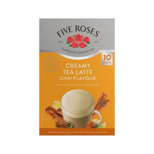 five roses chai flavour creamy tea latte 10 pack