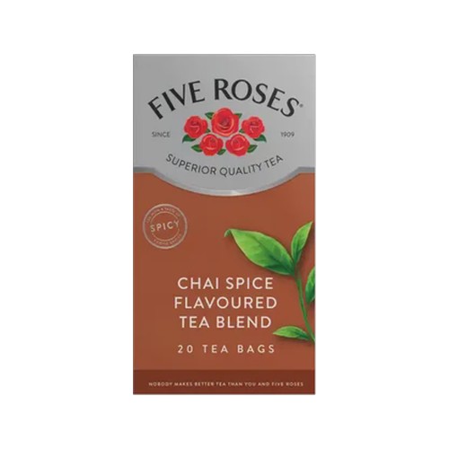 five roses chai spice flavoured tea blend 20 pack