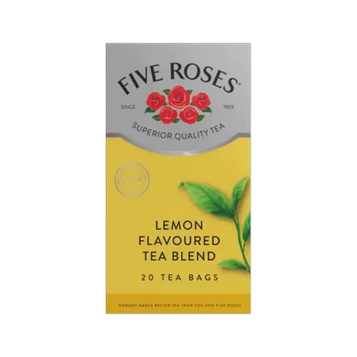 five roses lemon flavoured tea bags 20-pack