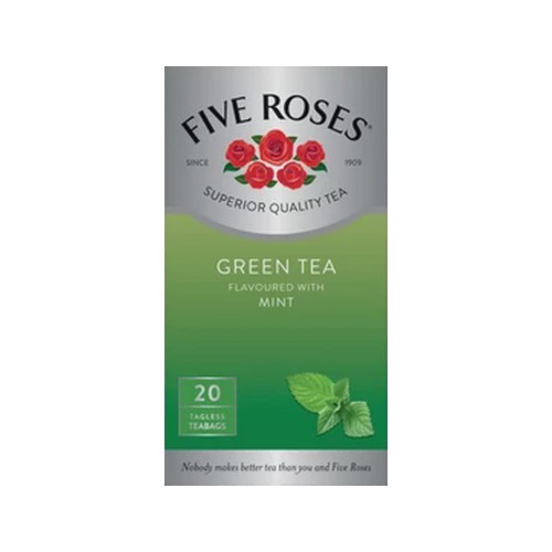 Five Roses Mint Flavoured Green Tea 20 Pack