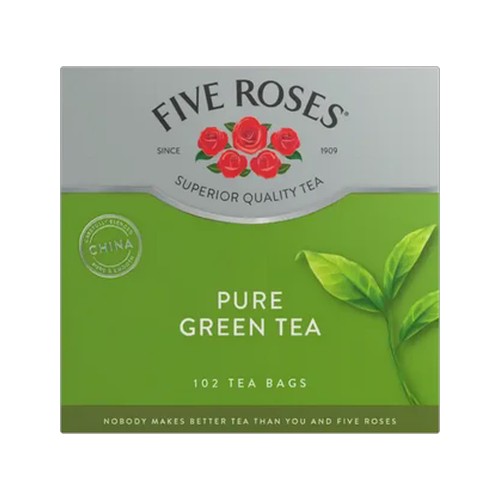 five roses pure green tea bags 102 pack