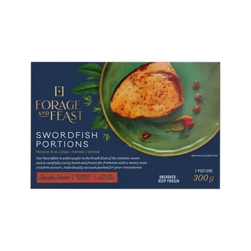 forage and feast frozen swordfish 2 portions 300g