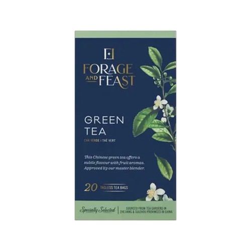 forage and feast green tagless teabags 20 pack