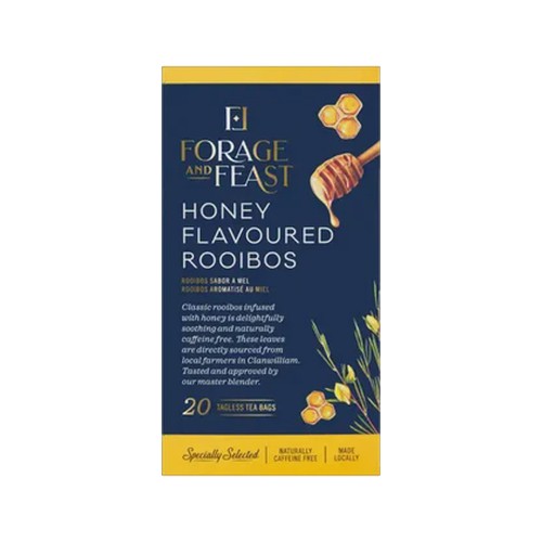 forage and feast honey flavoured rooibos tagless teabags 20 pack