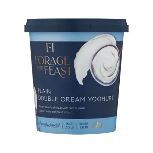 Forage and Feast Plain Double Cream Yoghurt 1kg