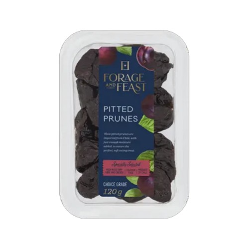 forage and feast soft eating pitted prunes 120g