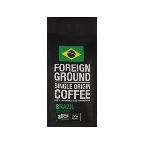 foreign ground single origin brazil medium roast coffee beans 250g