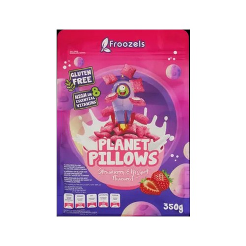froozels strawberry & yoghurt flavoured planet pillows 350g