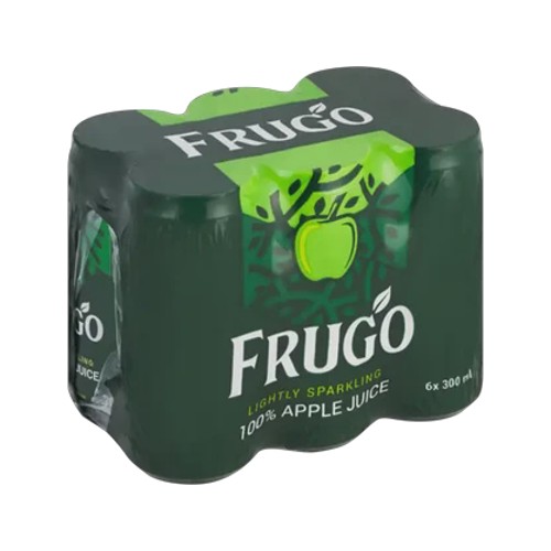 frugo 100 lightly sparkling apple juice 6 x 300ml