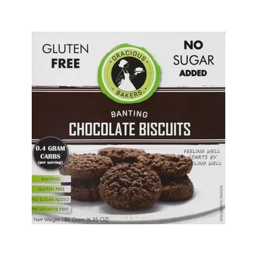Gracious Bakers Banting Chocolate Biscuits 180g