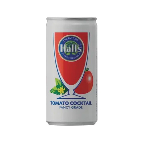 halls tomato cocktail juice can 200ml