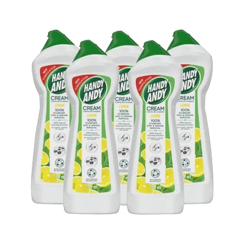 handy andy lemon multipurpose cleaning cream 5 x 750ml