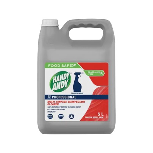 handy andy professional multi-surface disinfectant cleaner 5l