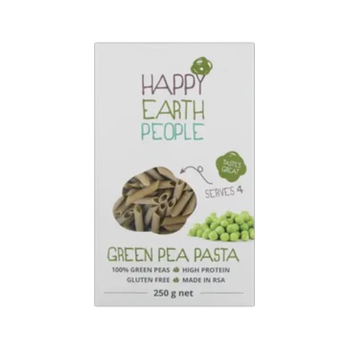 happy earth people gluten free green pea pasta 250g