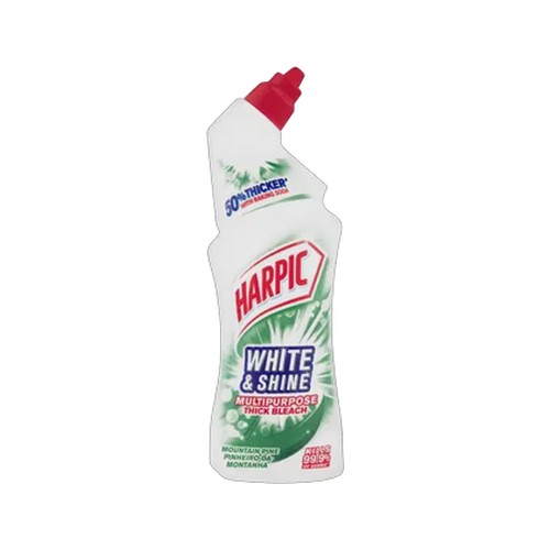 harpic white & shine mountain pine multipurpose thick bleach 750ml