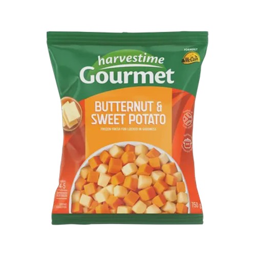 harvestime frozen gourmet butternut & sweet potato 750g