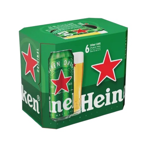 Heineken Pure Malt Lager Beer Cans 6 x 500ml