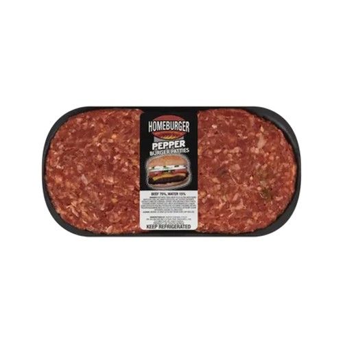 homeburger pepper burger patties 4 patties 400g - 500g