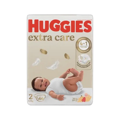 huggies extra care size 2 disposable nappies 66 pack